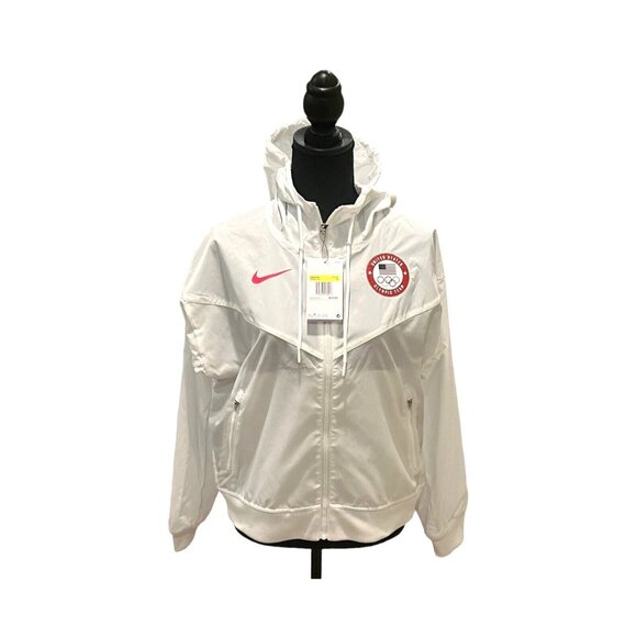 Nike USA Olympic Team Windrunner Training Jacket White Women's Size Small NWT - Picture 1 of 8